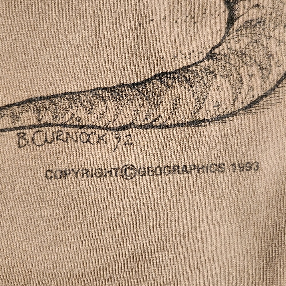 Dimetrodon Tan Tee shirt by B.Curnock . Preowned in excellent shape.Prehistoric - Picture 4 of 9